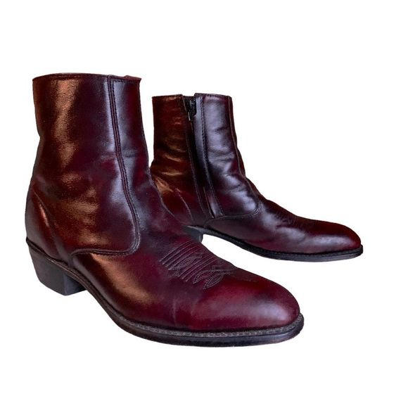 Laredo Fletcher Block Heel Cowboy Boots  Leather Men’s Size 13 SP1122 Western - Picture 4 of 16